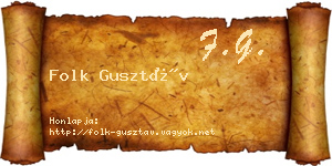 Folk Gusztáv névjegykártya